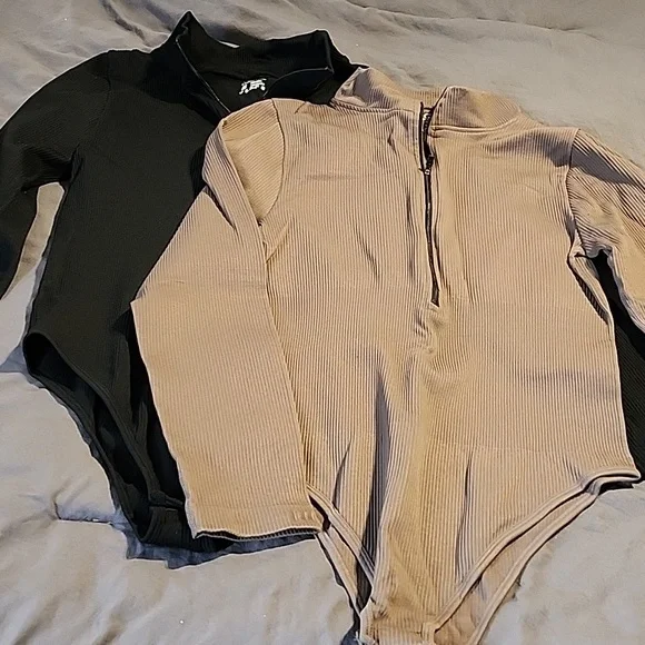 OQQ 2 pk bodysuit NEW - Picture 2 of 14